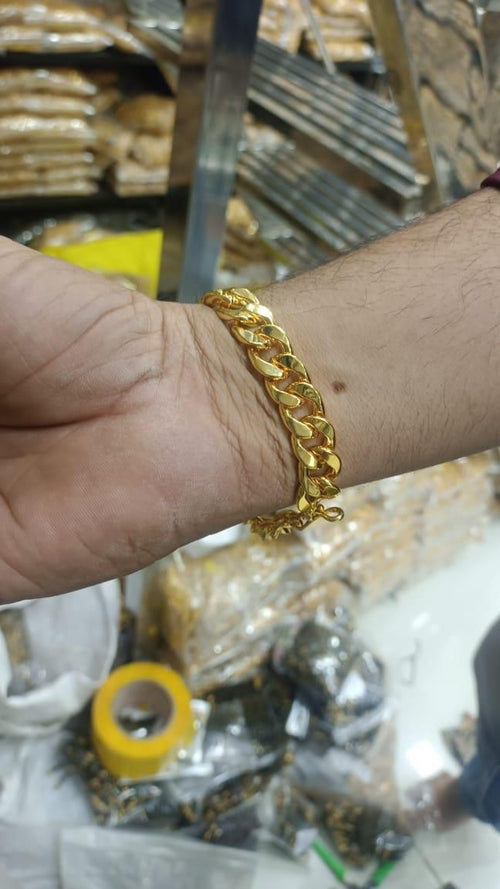 18 K Gold Plated Cuban Bracelet Men