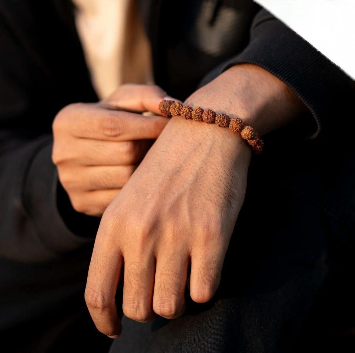 Handmade 5 Mukhi Rudraksha Bracelet