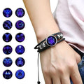 Handmade Guardian Bracelet Black Leather Bracelet Adjustable