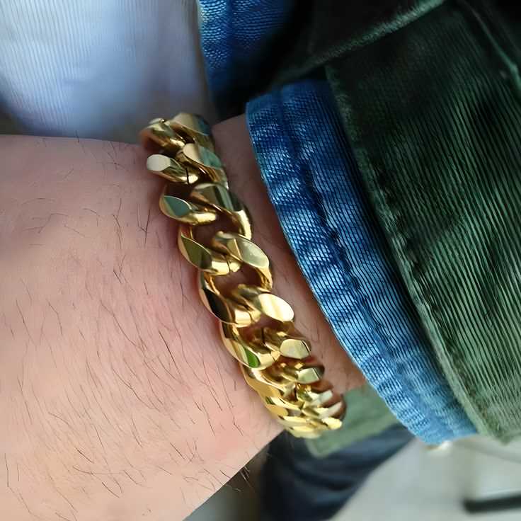 18 K Gold Plated Cuban Bracelet Men